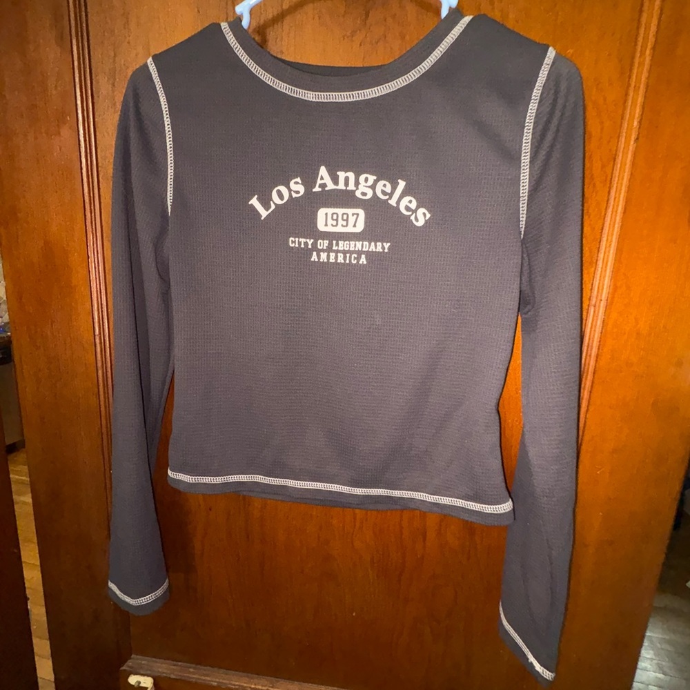 SHEIN Gray Fitted Crop Sweatshirt